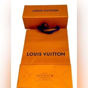 Louis Vuitton Shopping Bag (Small) & Large Perfume Box w/ Wrapping Paper – EUC